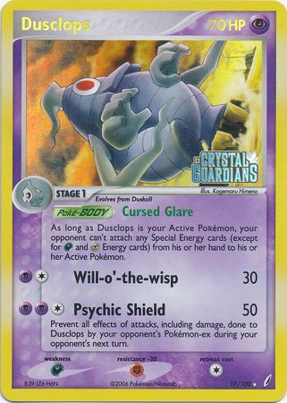 Dusclops (17/100) (Stamped) [EX: Crystal Guardians] | Exor Games Truro