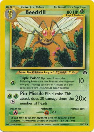 Beedrill (18/75) [Neo Discovery Unlimited] | Exor Games Truro