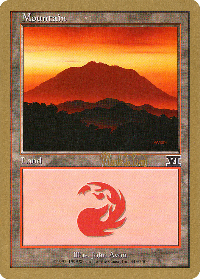 Mountain (mlp346a) (Mark Le Pine) [World Championship Decks 1999] | Exor Games Truro