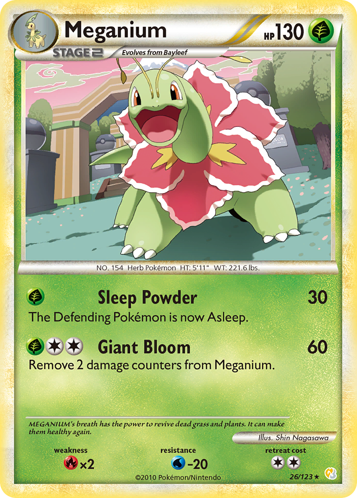 Meganium (26/123) [HeartGold & SoulSilver: Base Set] | Exor Games Truro