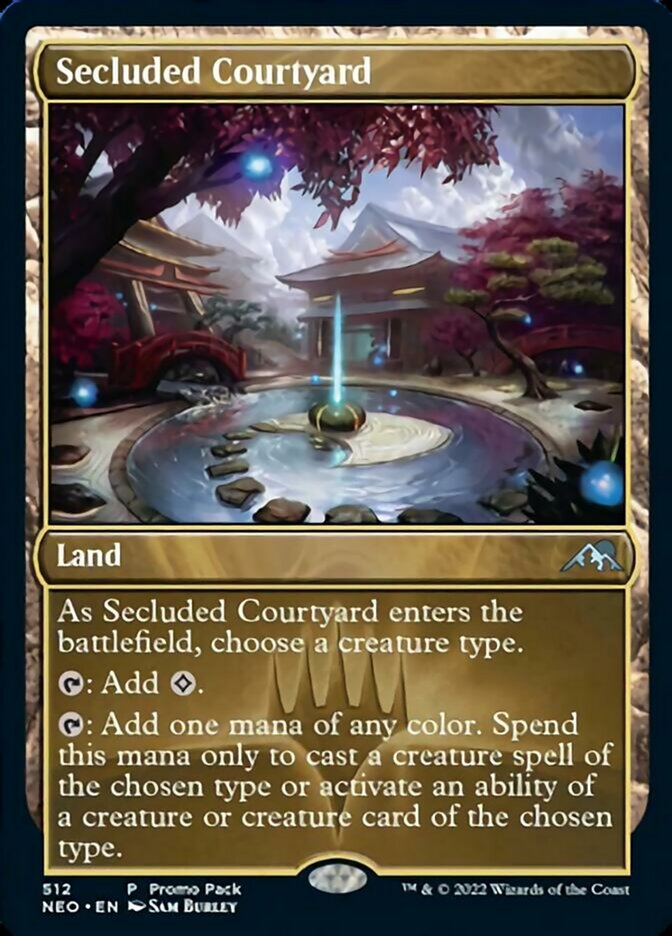 Secluded Courtyard (Promo Pack) [Kamigawa: Neon Dynasty Promos] | Exor Games Truro