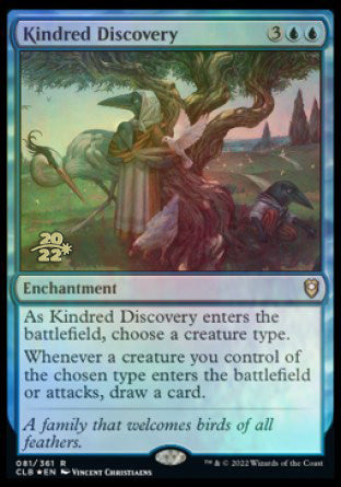 Kindred Discovery [Commander Legends: Battle for Baldur's Gate Prerelease Promos] | Exor Games Truro