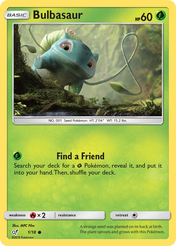 Bulbasaur (1/18) [Sun & Moon: Detective Pikachu] | Exor Games Truro