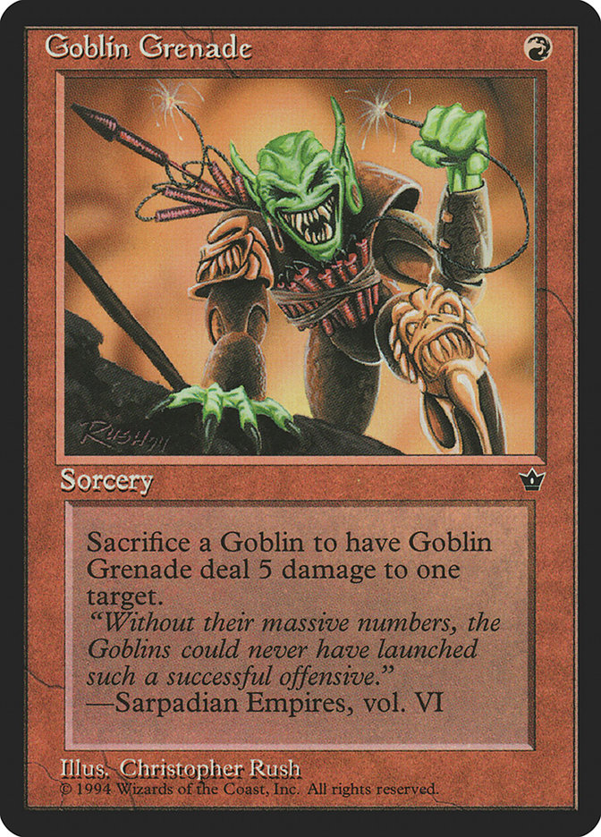 Goblin Grenade (Christopher Rush) [Fallen Empires] | Exor Games Truro