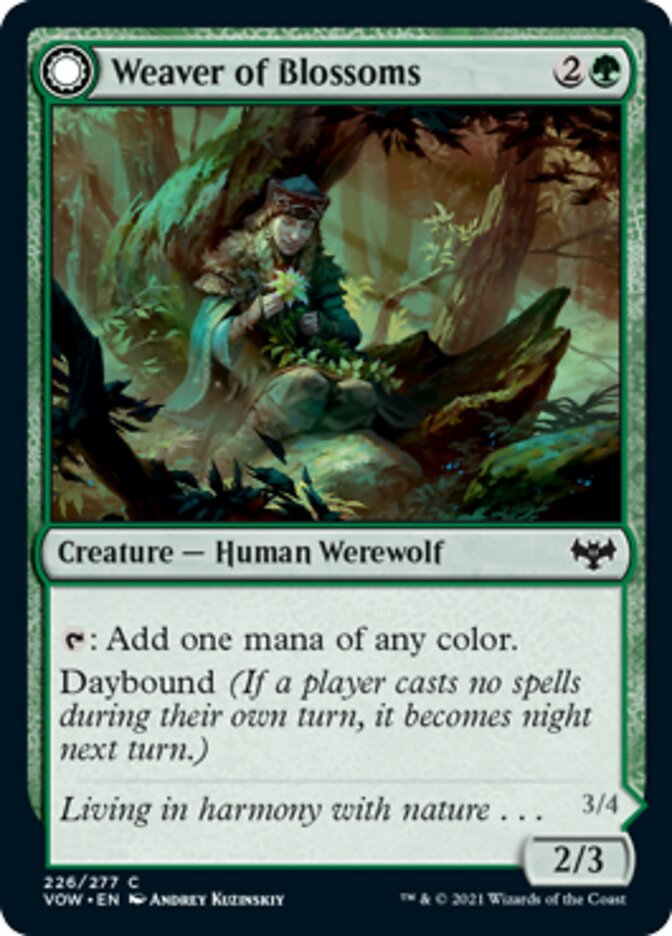 Weaver of Blossoms // Blossom-Clad Werewolf [Innistrad: Crimson Vow] | Exor Games Truro