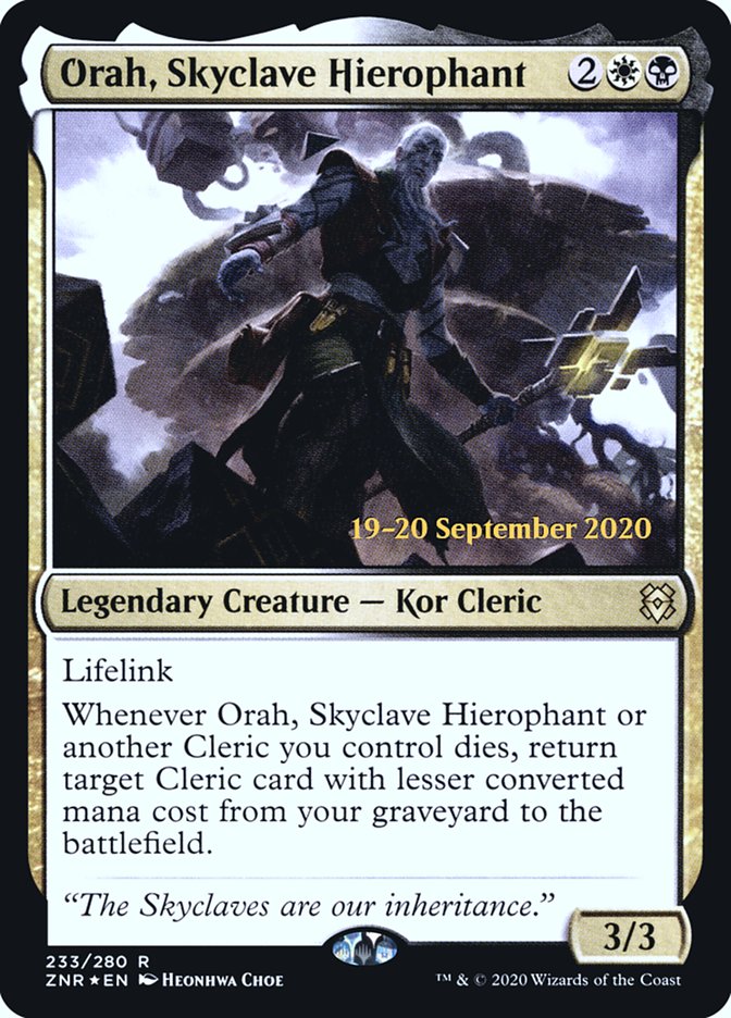 Orah, Skyclave Hierophant  [Zendikar Rising Prerelease Promos] | Exor Games Truro