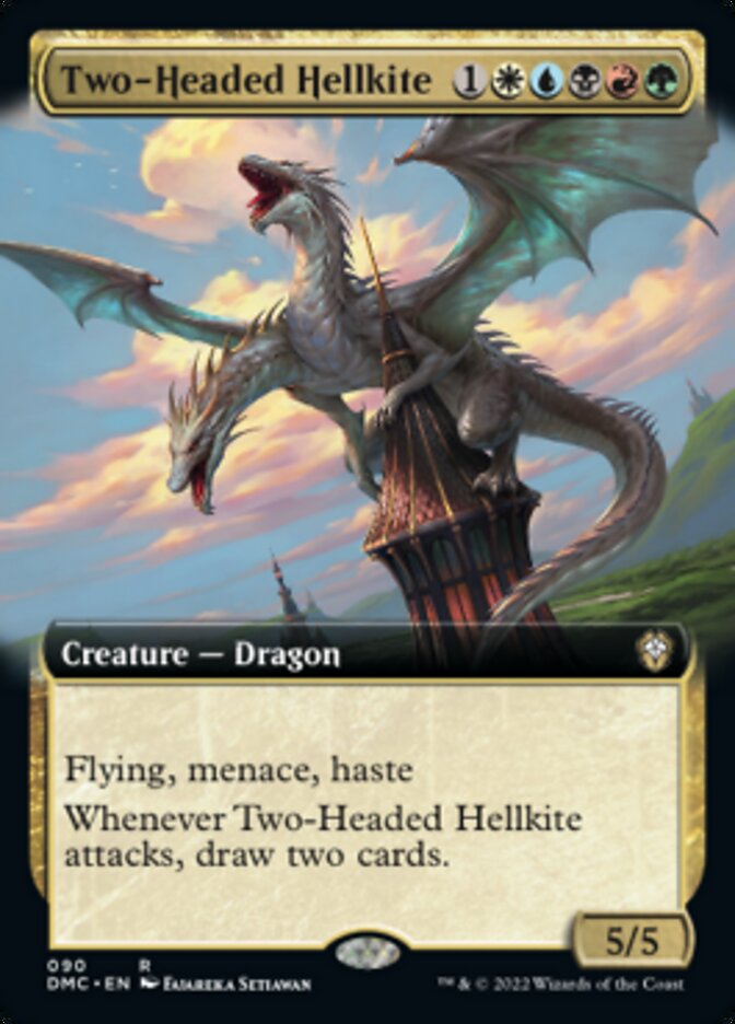 Two-Headed Hellkite (Extended Art) [Dominaria United Commander] | Exor Games Truro