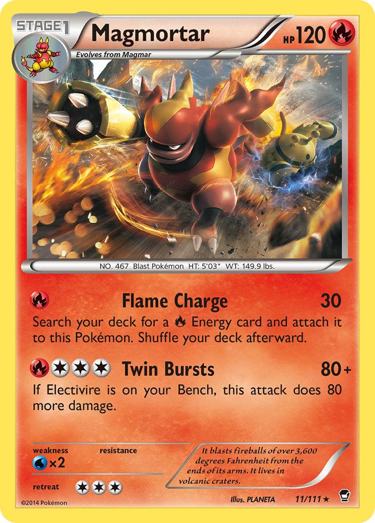 Magmortar (11/111) [XY: Furious Fists] | Exor Games Truro