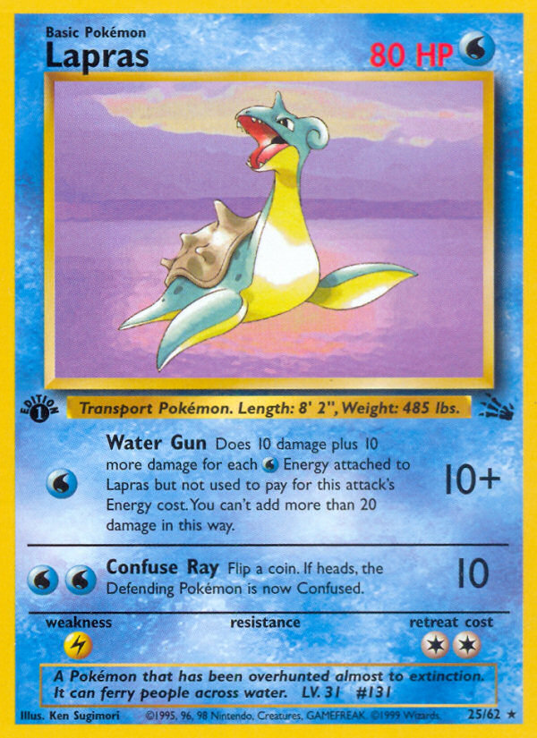 Lapras (25/62) [Fossil 1st Edition] | Exor Games Truro