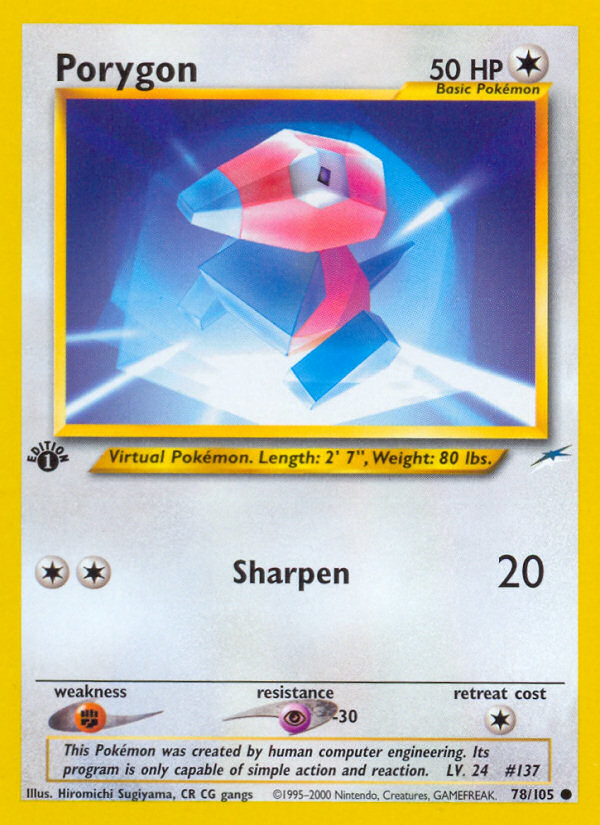 Porygon (78/105) [Neo Destiny 1st Edition] | Exor Games Truro