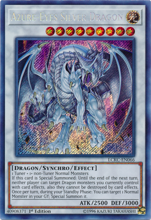 Azure-Eyes Silver Dragon [LCKC-EN066] Secret Rare | Exor Games Truro