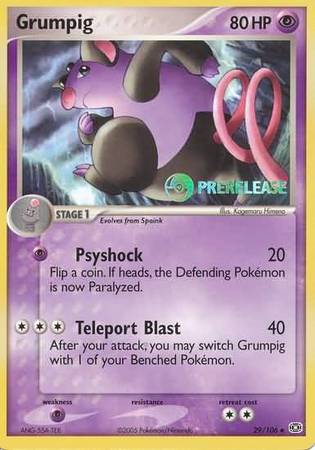 Grumpig (29/106) (Prerelease Promo) [Nintendo: Black Star Promos] | Exor Games Truro