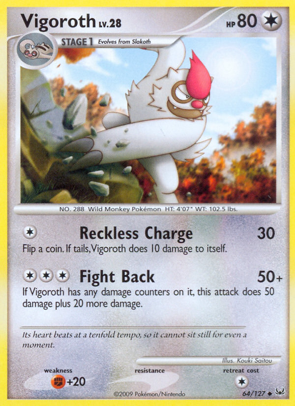 Vigoroth (64/127) [Platinum: Base Set] | Exor Games Truro
