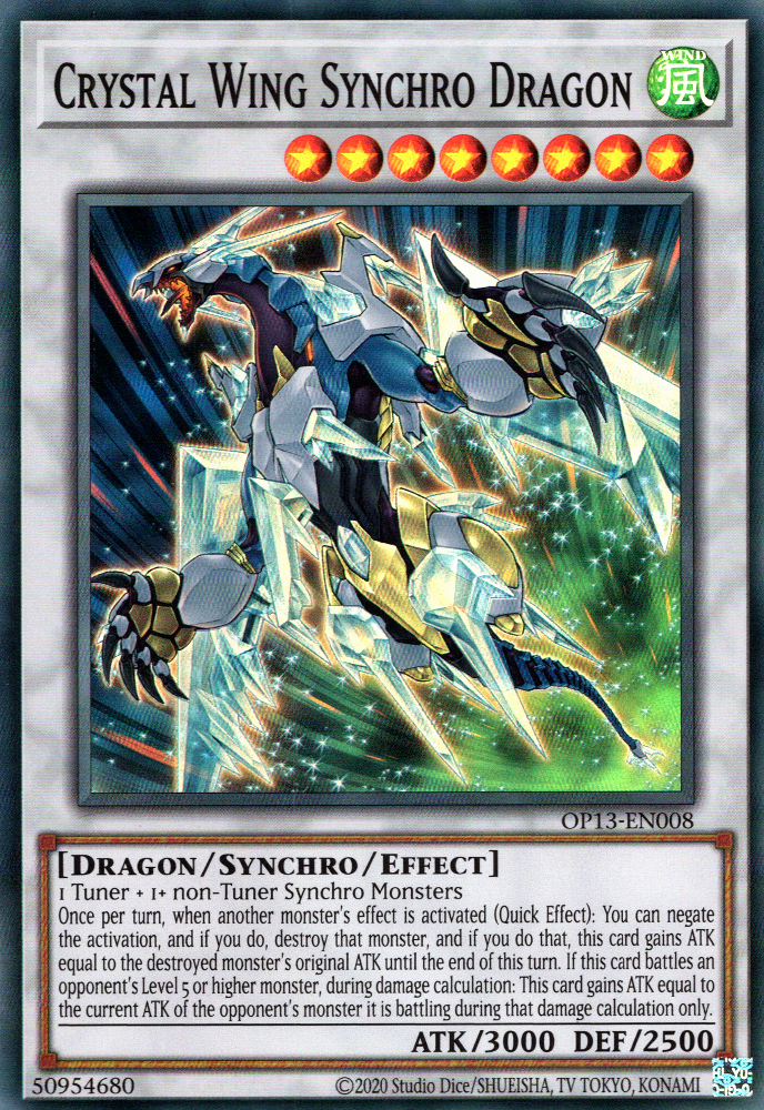 Crystal Wing Synchro Dragon [OP13-EN008] Super Rare | Exor Games Truro