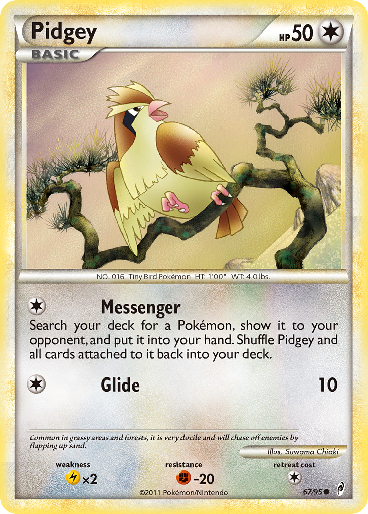 Pidgey (67/95) [HeartGold & SoulSilver: Call of Legends] | Exor Games Truro