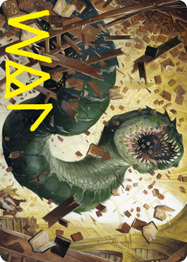Bookwurm Art Card (Gold-Stamped Signature) [Strixhaven: School of Mages Art Series] | Exor Games Truro