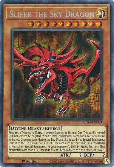 Slifer the Sky Dragon [KICO-EN063] Secret Pharaoh’s Rare | Exor Games Truro