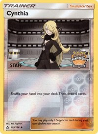 Cynthia (119/156) (Staff Regional Championship Promo) [Sun & Moon: Ultra Prism] | Exor Games Truro