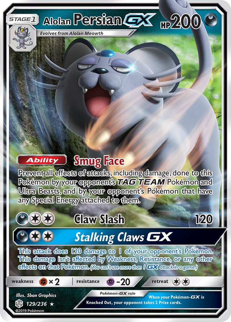 Alolan Persian GX (129/236) [Sun & Moon: Cosmic Eclipse] | Exor Games Truro