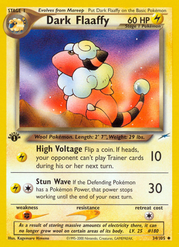 Dark Flaaffy (34/105) [Neo Destiny 1st Edition] | Exor Games Truro
