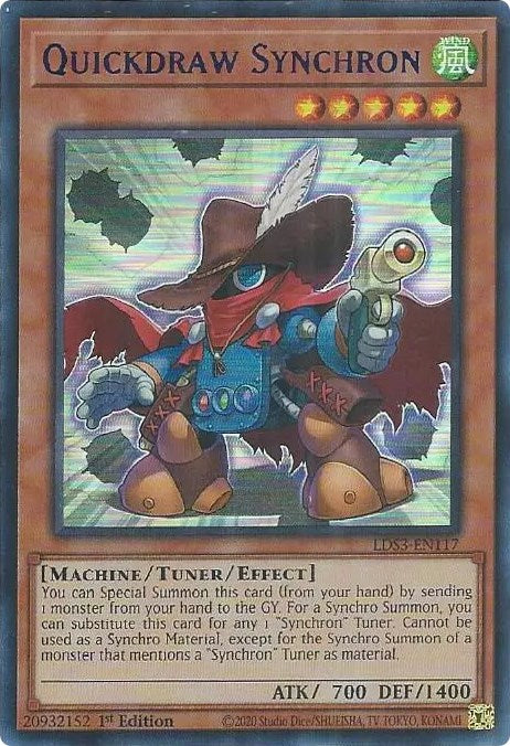 Quickdraw Synchron (Blue) [LDS3-EN117] Ultra Rare | Exor Games Truro