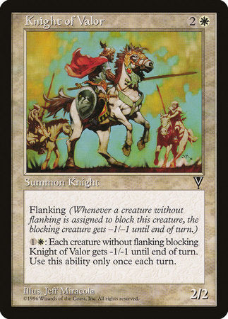 Knight of Valor [Visions] | Exor Games Truro