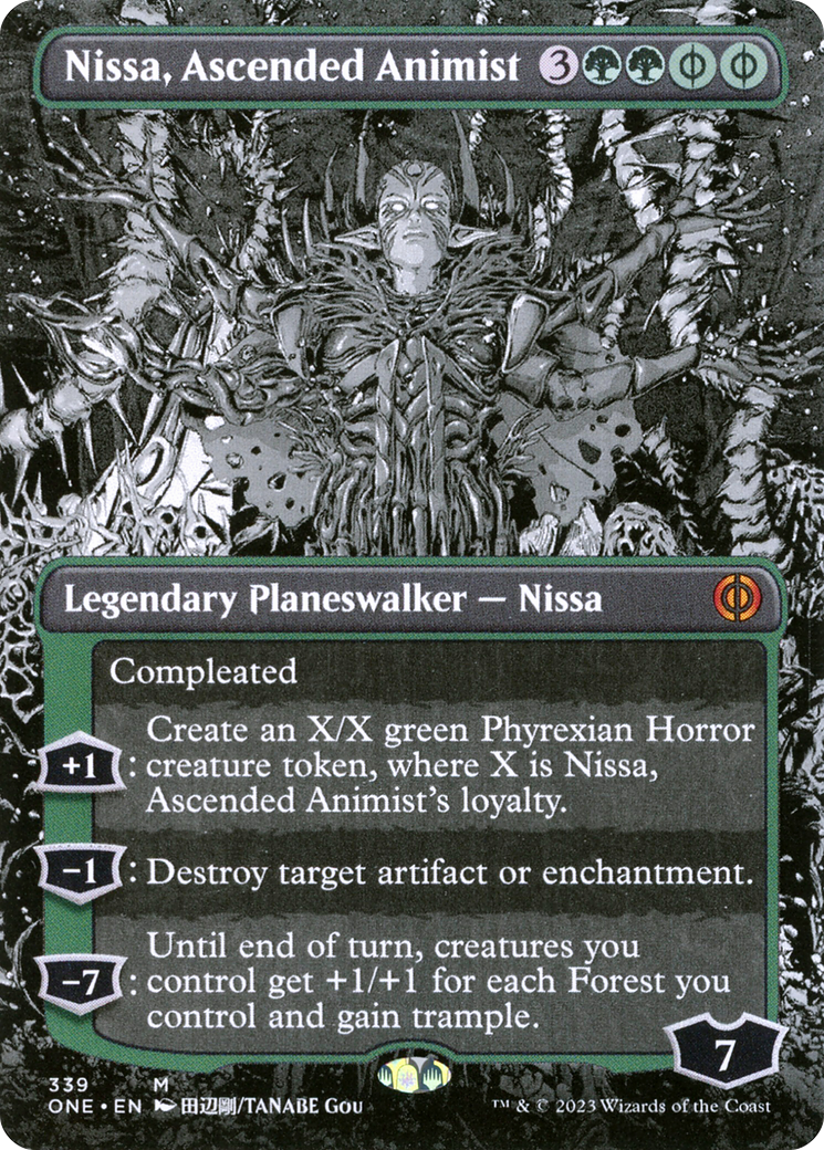 Nissa, Ascended Animist (Borderless Manga) [Phyrexia: All Will Be One] | Exor Games Truro