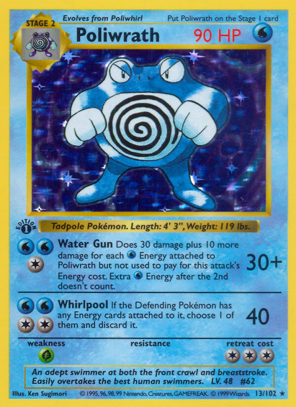 Poliwrath (13/102) (Shadowless) [Base Set 1st Edition] | Exor Games Truro