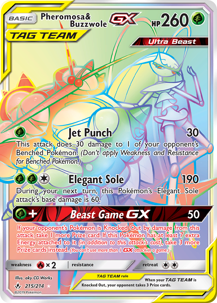 Pheromosa & Buzzwole GX (215/214) [Sun & Moon: Unbroken Bonds] | Exor Games Truro