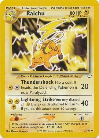 Raichu (21/64) [Neo Revelation Unlimited] | Exor Games Truro