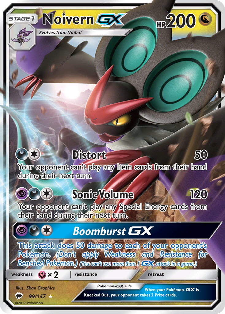 Noivern GX (99/147) [Sun & Moon: Burning Shadows] | Exor Games Truro