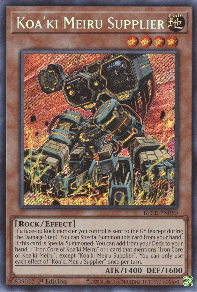 Koa'ki Meiru Supplier [BLCR-EN080] Secret Rare | Exor Games Truro