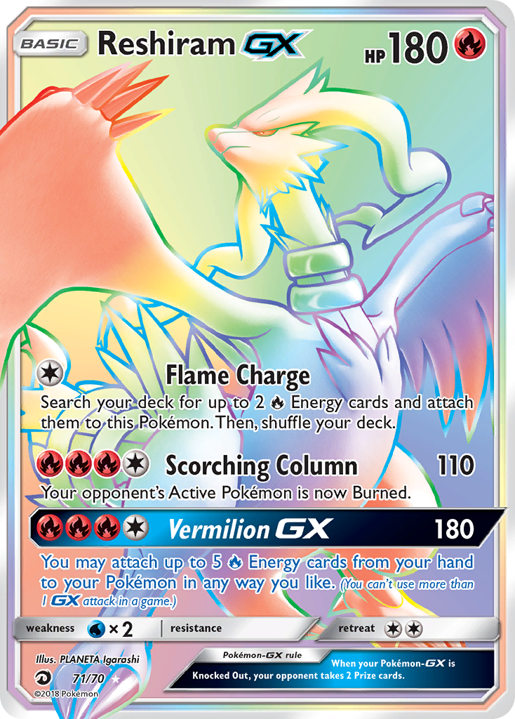 Reshiram GX (71/70) [Sun & Moon: Dragon Majesty] | Exor Games Truro