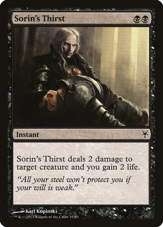 Sorin's Thirst [Duel Decks: Sorin vs. Tibalt] | Exor Games Truro