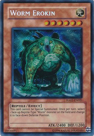 Worm Erokin [HA01-EN021] Secret Rare | Exor Games Truro