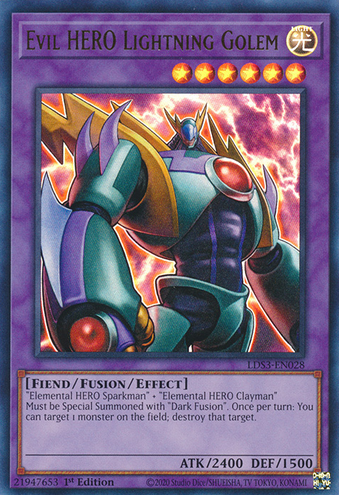 Evil HERO Lightning Golem [LDS3-EN028] Ultra Rare | Exor Games Truro