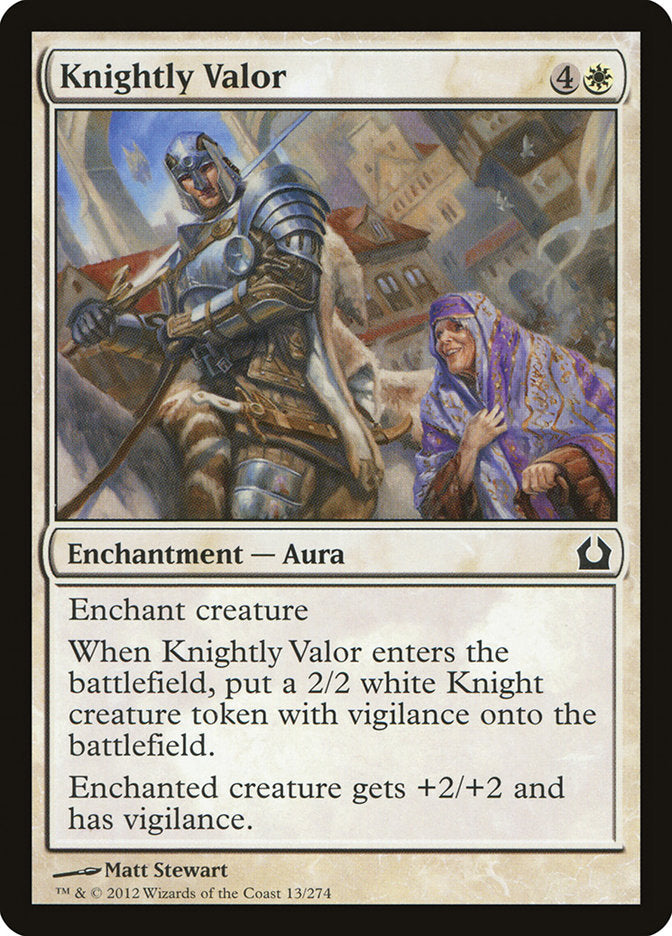 Knightly Valor [Return to Ravnica] | Exor Games Truro