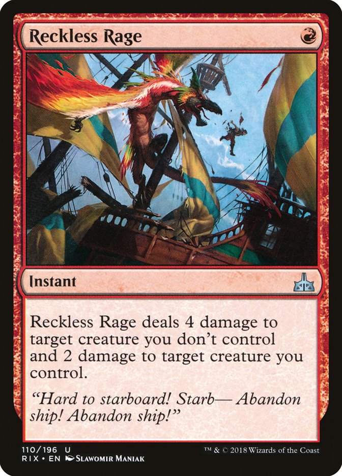 Reckless Rage [Rivals of Ixalan] | Exor Games Truro