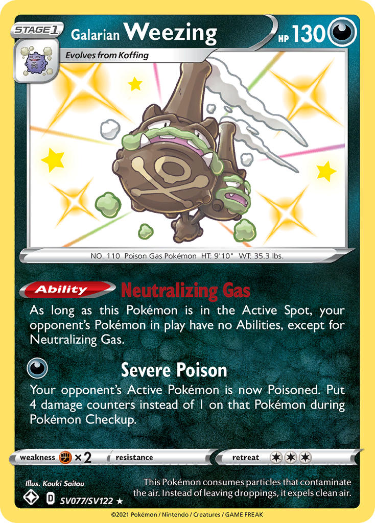 Galarian Weezing (SV077/SV122) [Sword & Shield: Shining Fates] | Exor Games Truro