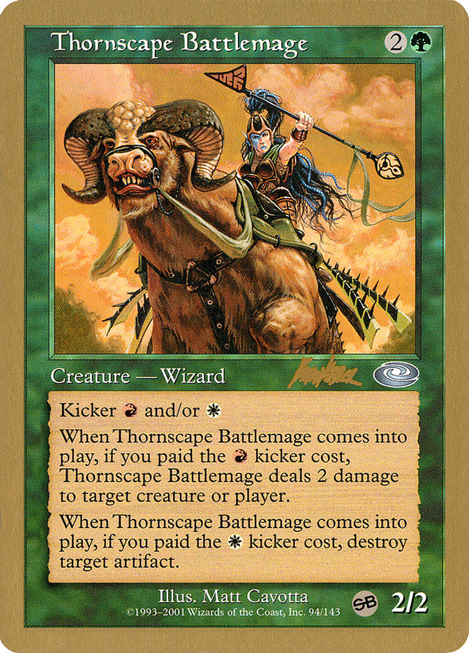 Thornscape Battlemage (Brian Kibler) (SB) [World Championship Decks 2002] | Exor Games Truro