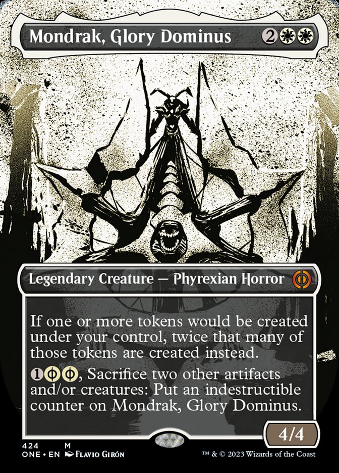 Mondrak, Glory Dominus (Borderless Ichor Step-and-Compleat Foil) [Phyrexia: All Will Be One] | Exor Games Truro