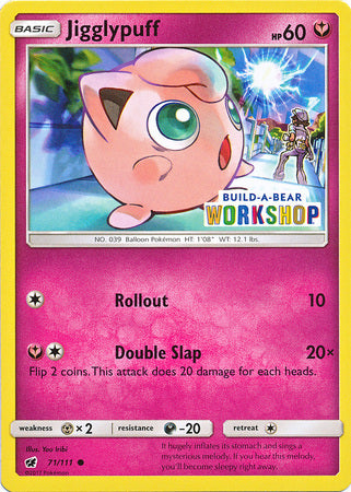 Jigglypuff (71/111) (Build A Bear Workshop Exclusive) [Sun & Moon: Crimson Invasion] | Exor Games Truro