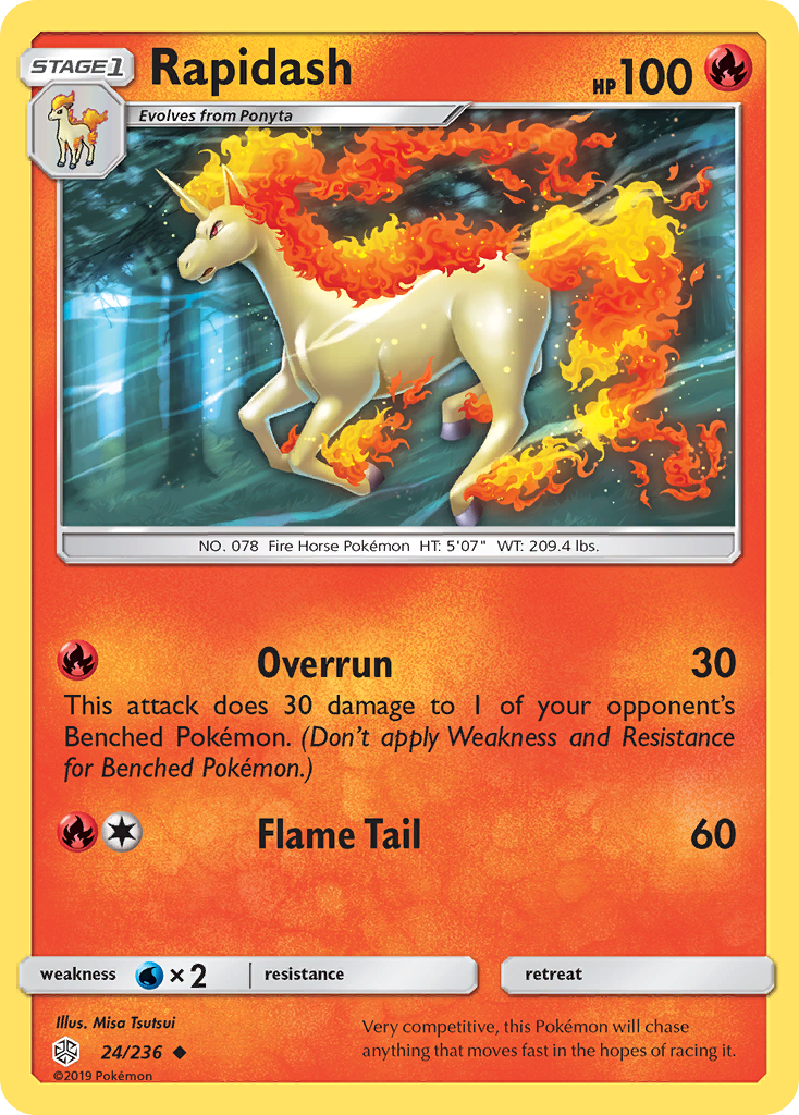 Rapidash (24/236) [Sun & Moon: Cosmic Eclipse] | Exor Games Truro