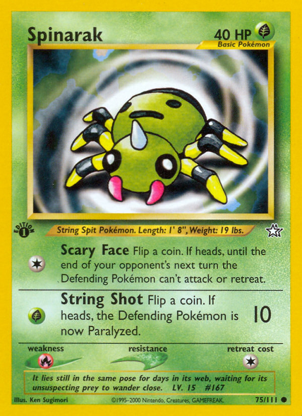 Spinarak (75/111) [Neo Genesis 1st Edition] | Exor Games Truro