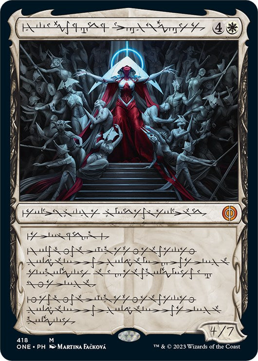 Elesh Norn, Mother of Machines (Phyrexian Step-and-Compleat Foil) [Phyrexia: All Will Be One] | Exor Games Truro