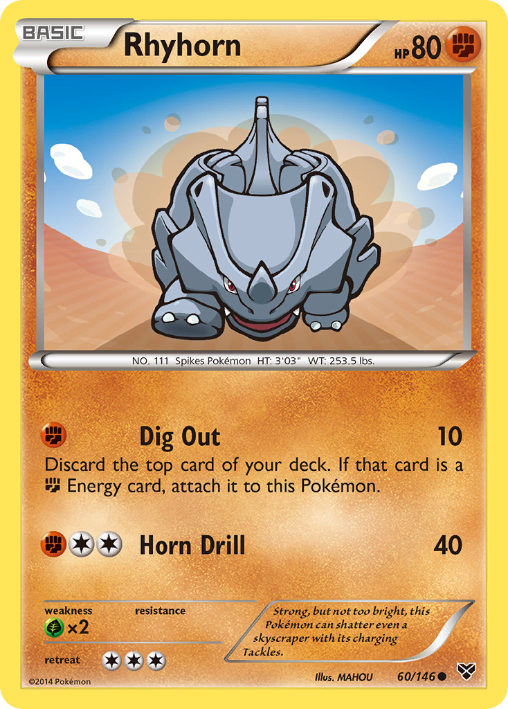 Rhyhorn (60/146) [XY: Base Set] | Exor Games Truro