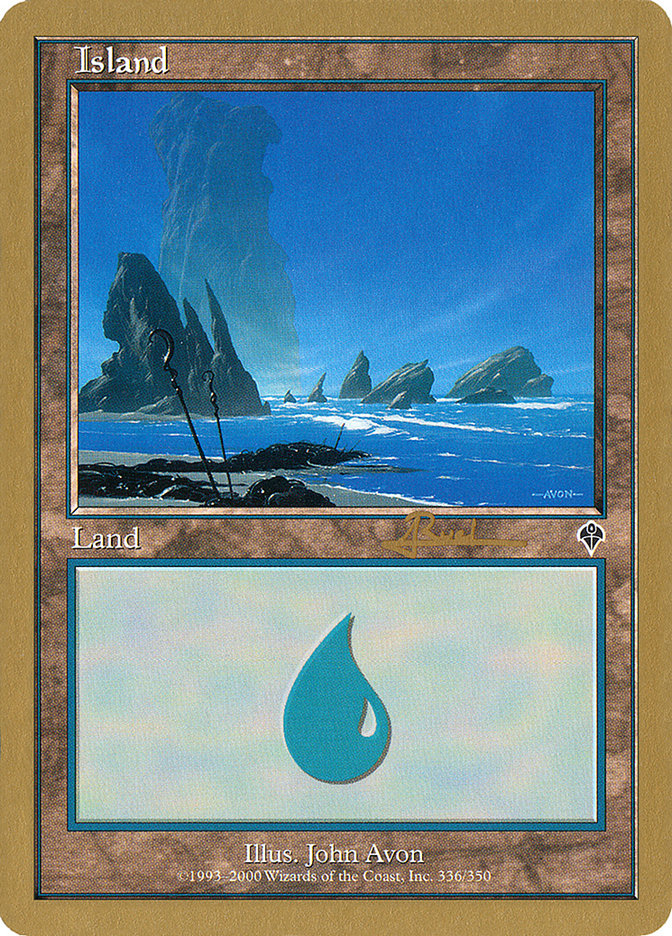 Island (ar336) (Antoine Ruel) [World Championship Decks 2001] | Exor Games Truro