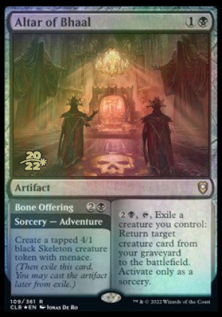 Altar of Bhaal // Bone Offering [Commander Legends: Battle for Baldur's Gate Prerelease Promos] | Exor Games Truro