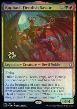 Raphael, Fiendish Savior [Commander Legends: Battle for Baldur's Gate Prerelease Promos] | Exor Games Truro