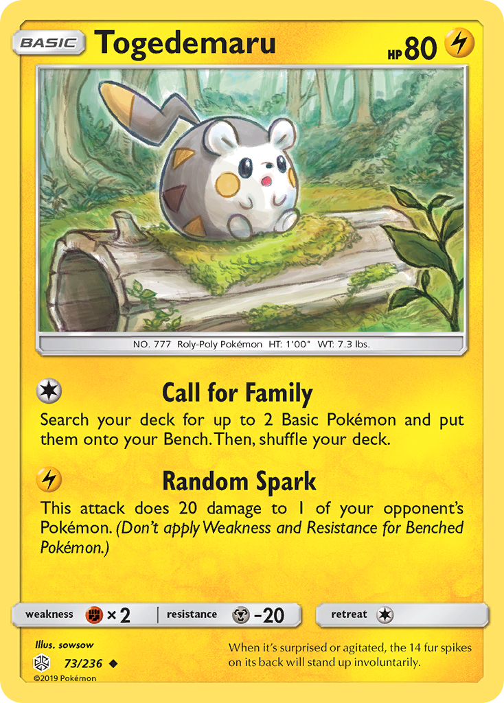 Togedemaru (73/236) [Sun & Moon: Cosmic Eclipse] | Exor Games Truro